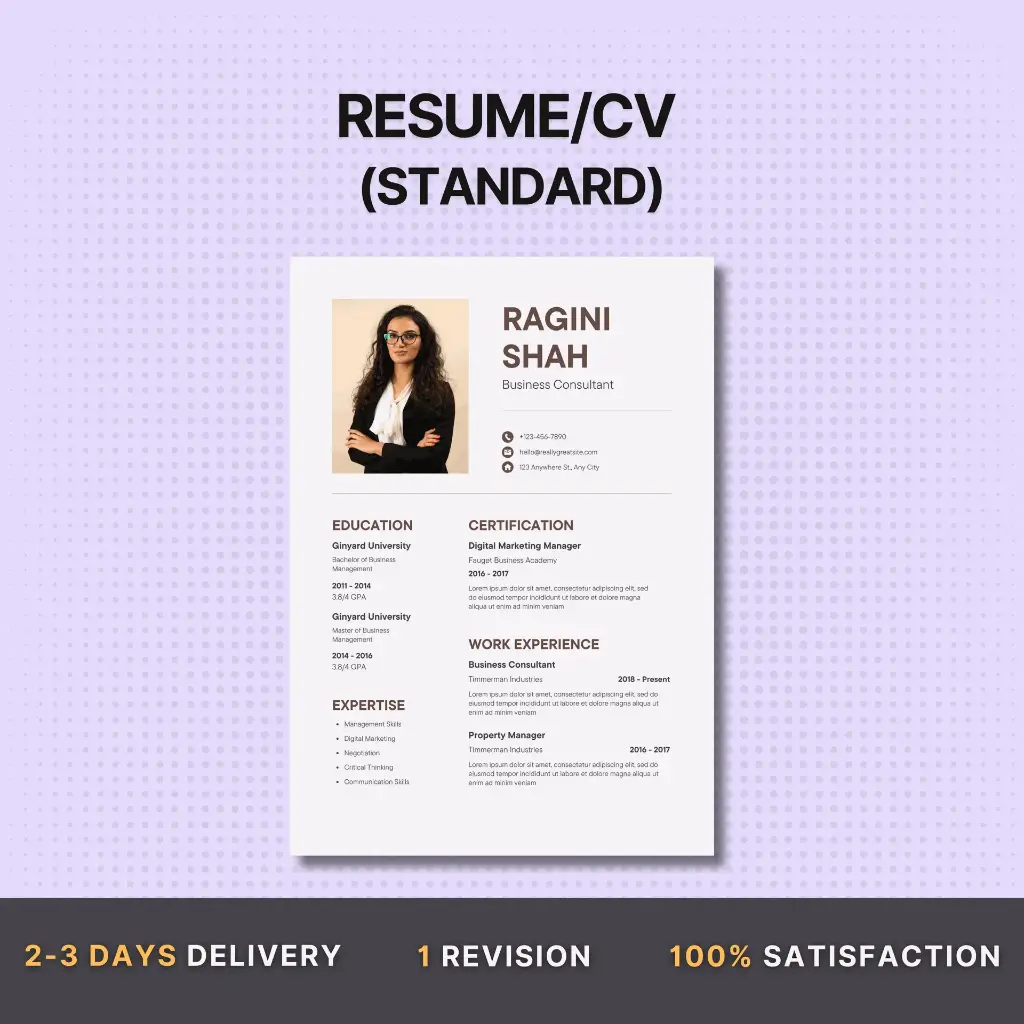 Standard Resume/CV Design