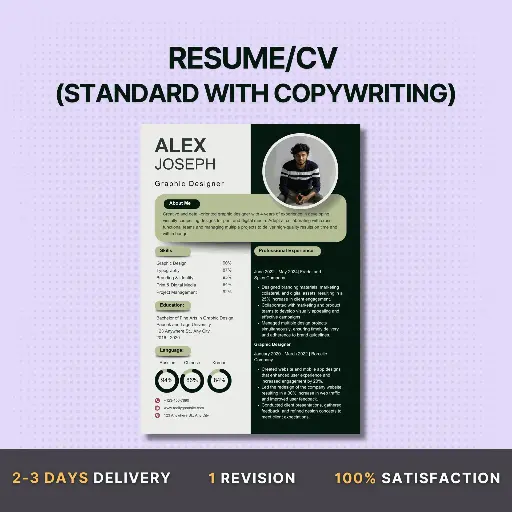 Standard Resume/CV Design (with Copywriting)